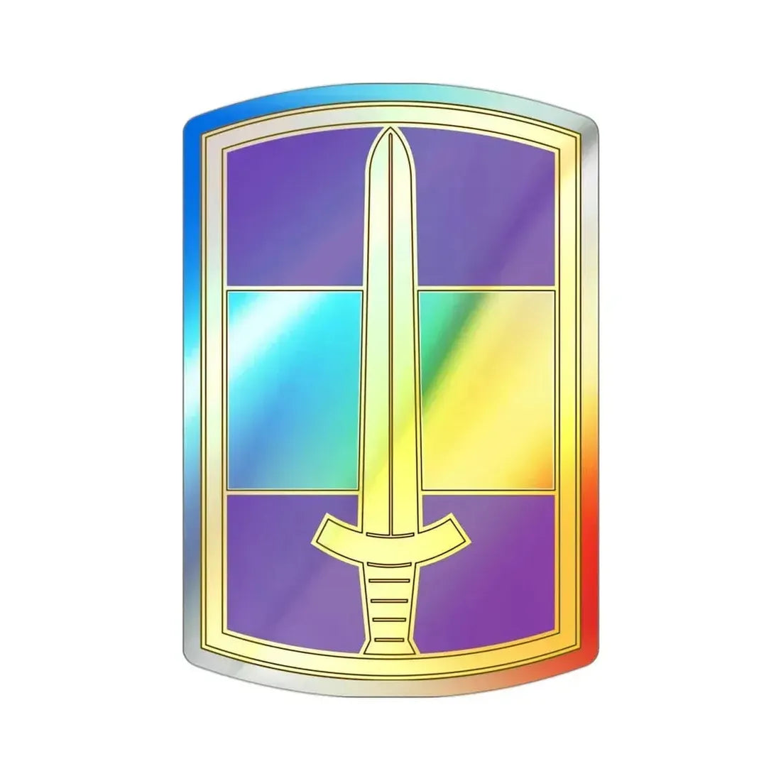 308 Civil Affairs Brigade 3 (U.S. Army) Holographic STICKER Die-Cut Vinyl Decal 3 Inch Holographic - The Sticker Space