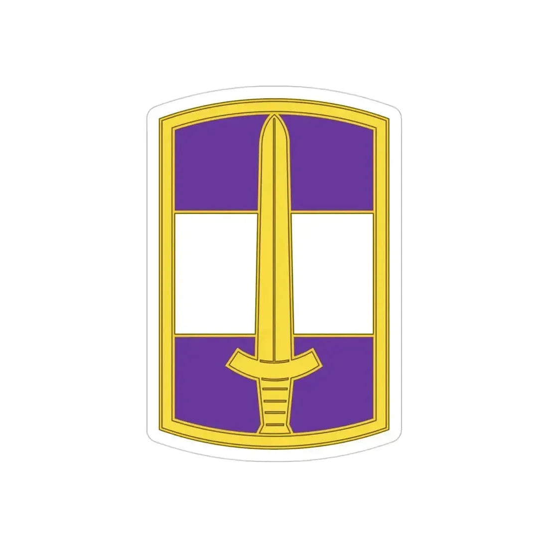 308 Civil Affairs Brigade 3 (U.S. Army) REVERSE PRINT Transparent Die-Cut STICKER 4 Inch Die-Cut Transparent - The Sticker Space