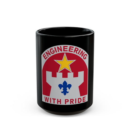 308 Engineer Group (U.S. Army) Black Coffee Mug-15oz-The Sticker Space