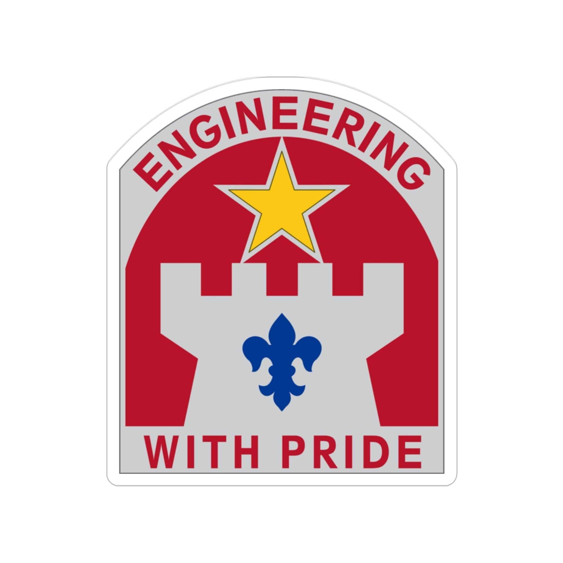 308 Engineer Group (U.S. Army) Transparent STICKER Die-Cut Vinyl Decal-2 Inch-The Sticker Space