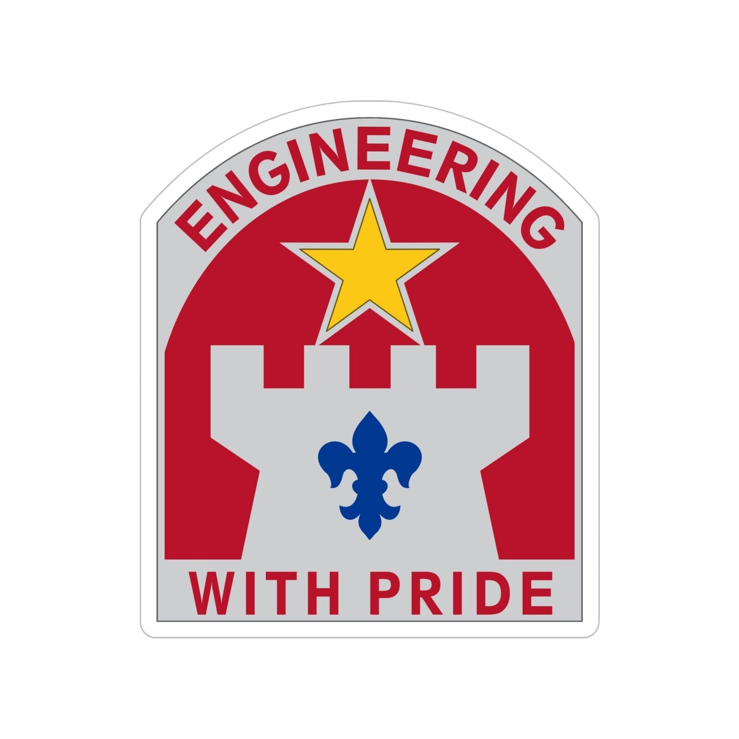 308 Engineer Group (U.S. Army) Transparent STICKER Die-Cut Vinyl Decal-6 Inch-The Sticker Space