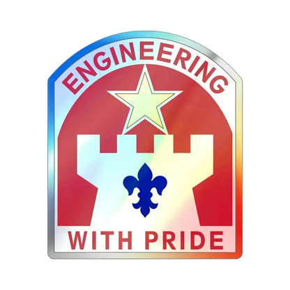 308 Engineer Group (U.S. Army) Holographic STICKER Die-Cut Vinyl Decal - The Sticker Space