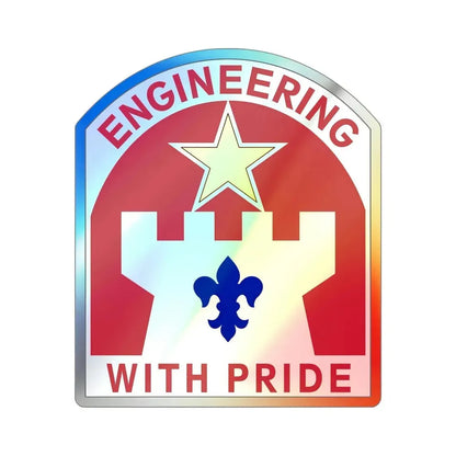 308 Engineer Group (U.S. Army) Holographic STICKER Die-Cut Vinyl Decal - The Sticker Space