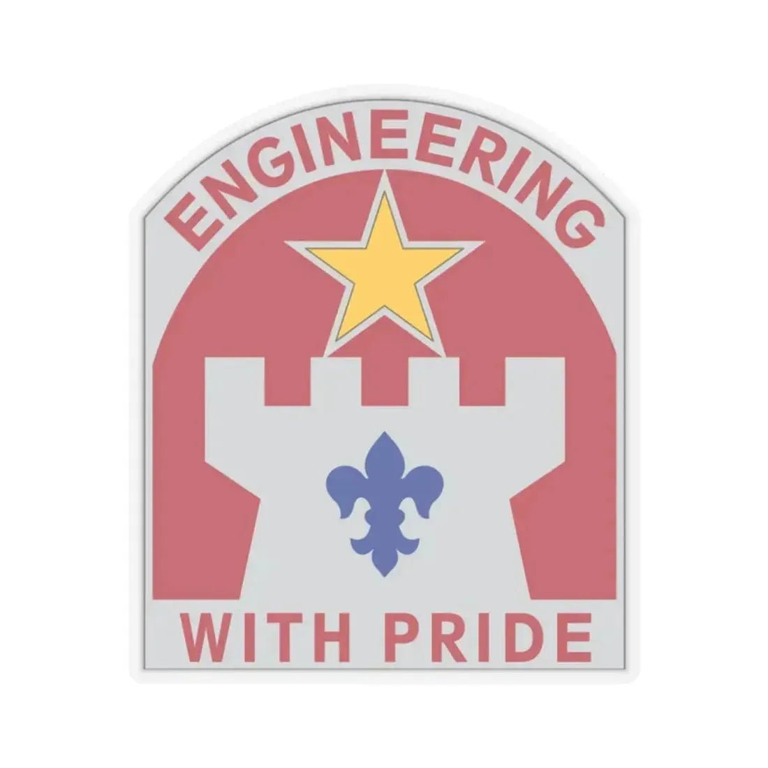 308 Engineer Group (U.S. Army) STICKER Vinyl Kiss-Cut Decal 2 Inch Transparent - The Sticker Space