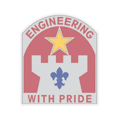 308 Engineer Group (U.S. Army) STICKER Vinyl Kiss-Cut Decal 3 Inch Transparent - The Sticker Space