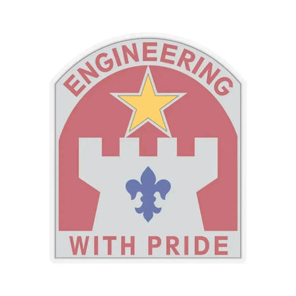 308 Engineer Group (U.S. Army) STICKER Vinyl Kiss-Cut Decal 4 Inch Transparent - The Sticker Space
