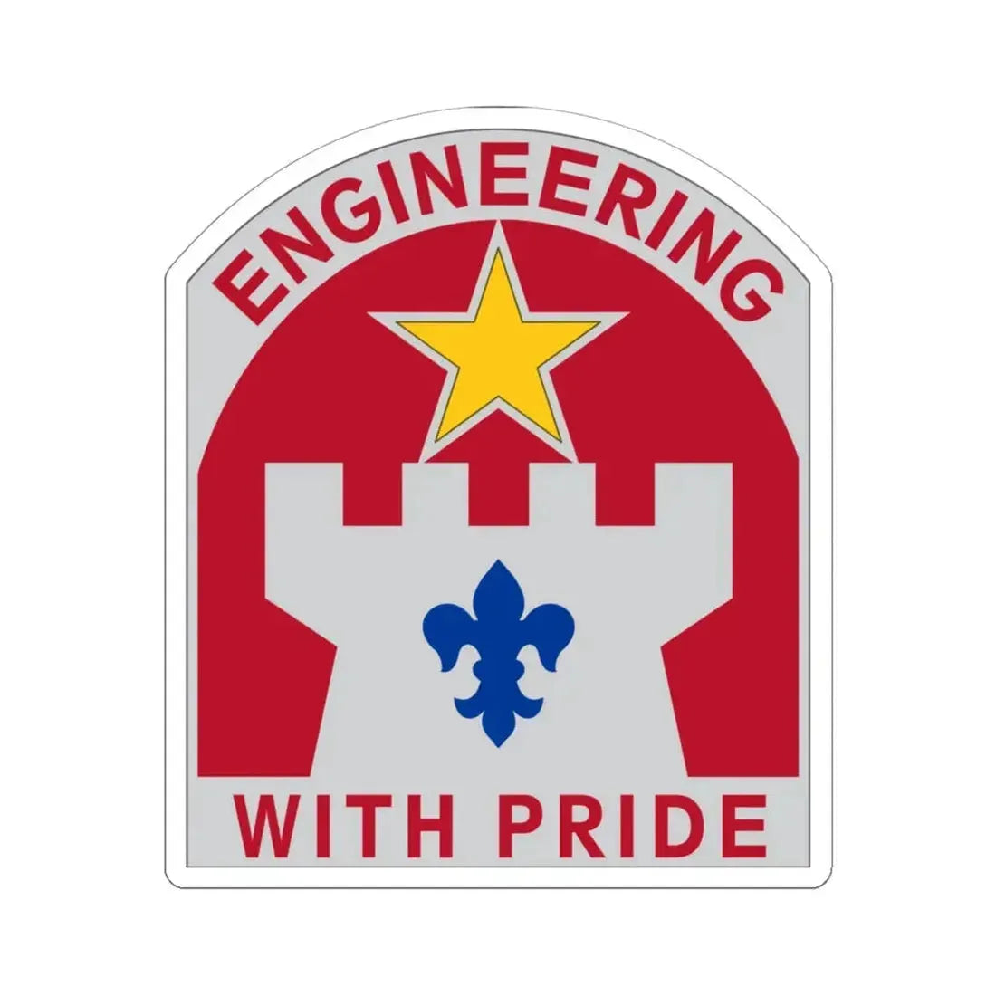 308 Engineer Group (U.S. Army) STICKER Vinyl Kiss-Cut Decal 6 Inch White - The Sticker Space