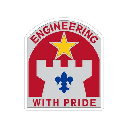 308 Engineer Group (U.S. Army) Transparent STICKER Die-Cut Vinyl Decal 4 Inch - The Sticker Space