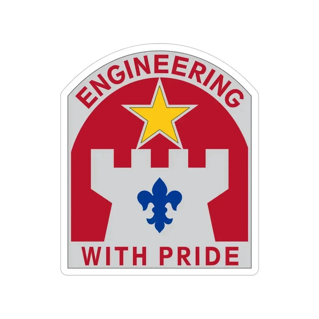308 Engineer Group (U.S. Army) Transparent STICKER Die-Cut Vinyl Decal 6 Inch - The Sticker Space