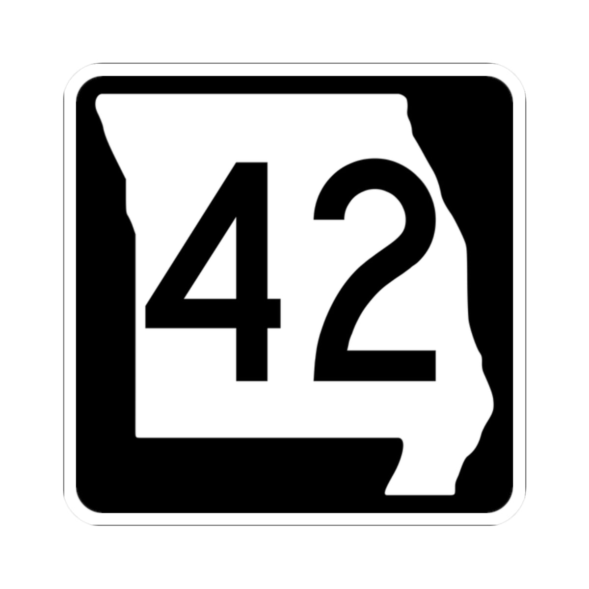 MO-42 (Missouri) (Road Sign) STICKER Vinyl Kiss-Cut Decal