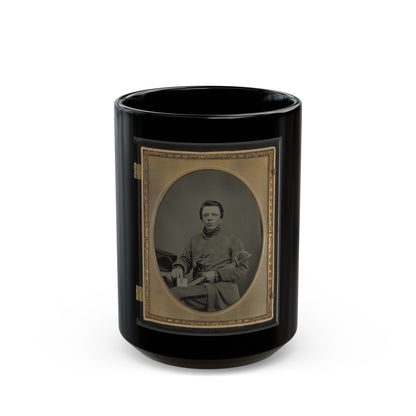 Private W.R. Clack Of Co. B, 43rd Tennessee Infantry Regiment, With Saber, Pistol, And Small Book (U.S. Civil War) Black Coffee Mug