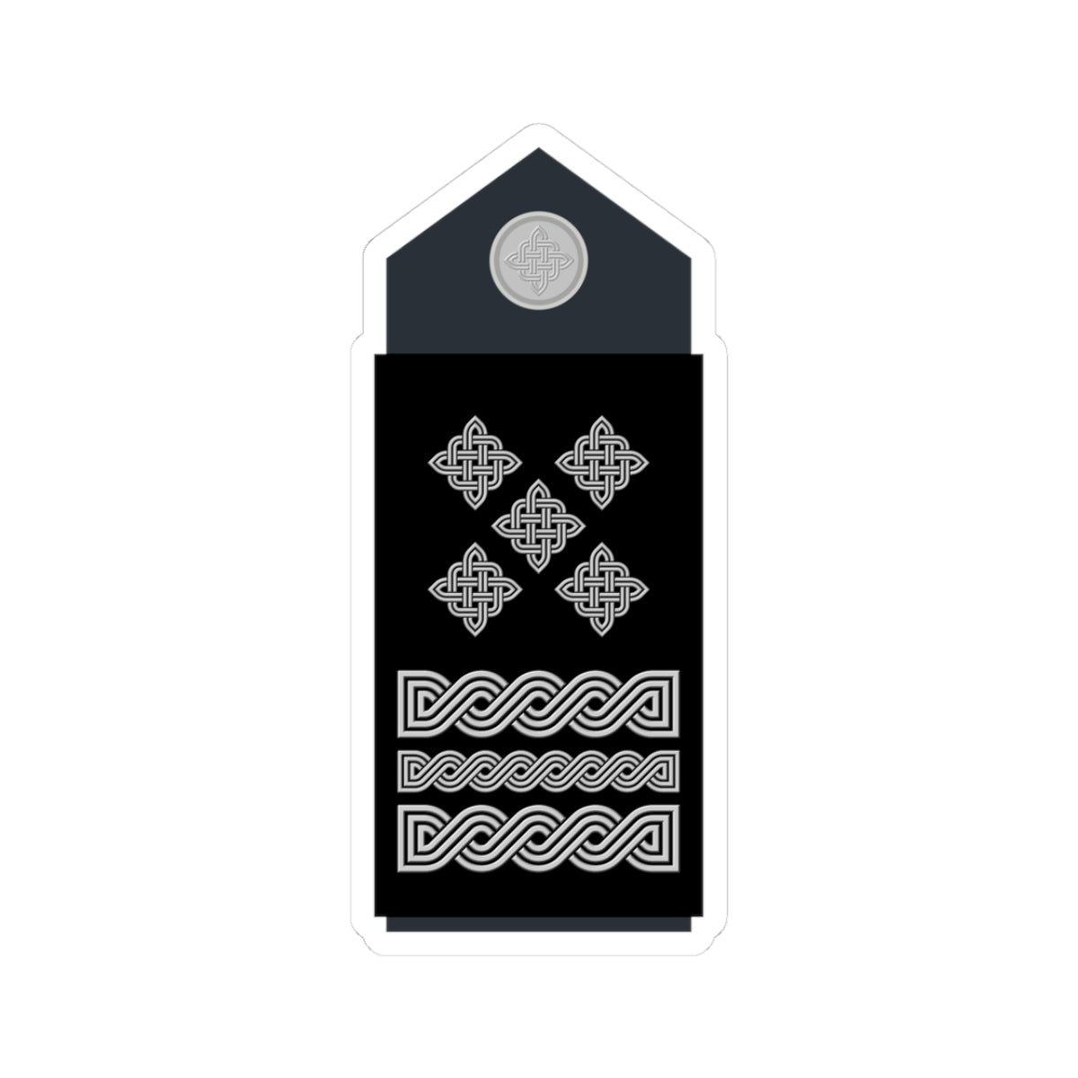 Naramenica službene odore stožernog generala HRZ i PZO (Croatia) (Military Rank) STICKER Vinyl Kiss-Cut Decal