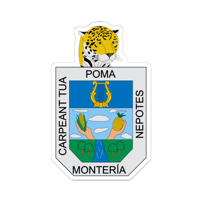 Escudo de Montería (Colombia) (Coat of Arms) STICKER Vinyl Kiss-Cut Decal