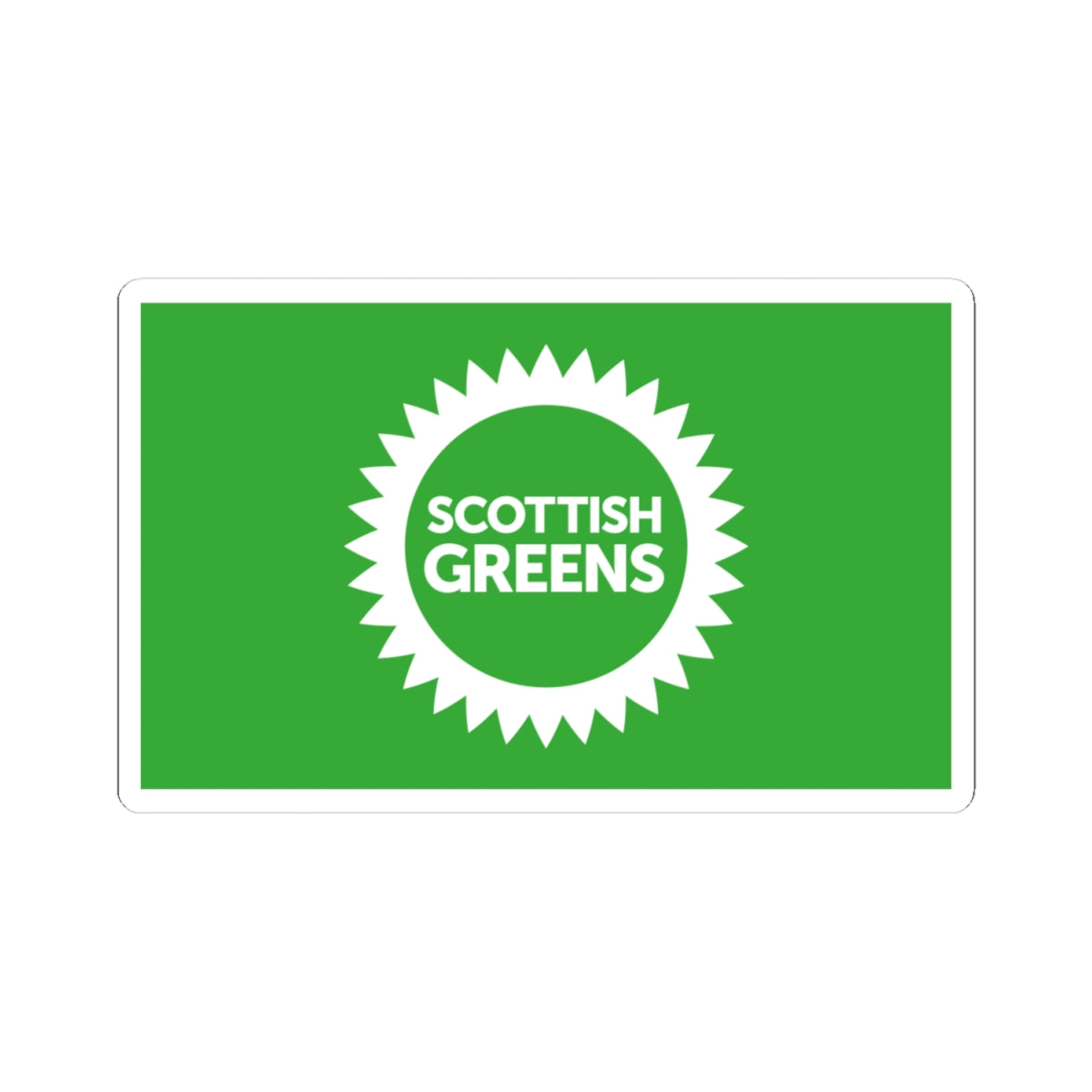 Scottish Greens flag (United Kingdom) STICKER Vinyl Kiss-Cut Decal