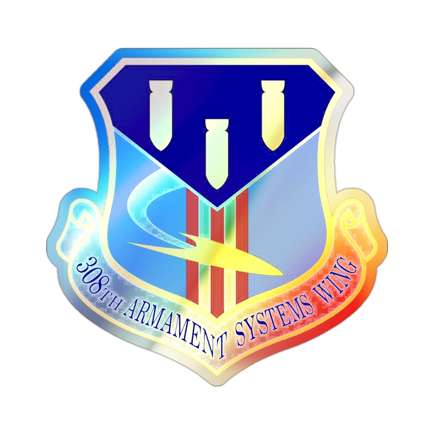 308th Armament Systems Wing (U.S. Air Force) Holographic STICKER Die-Cut Vinyl Decal-2 Inch-The Sticker Space