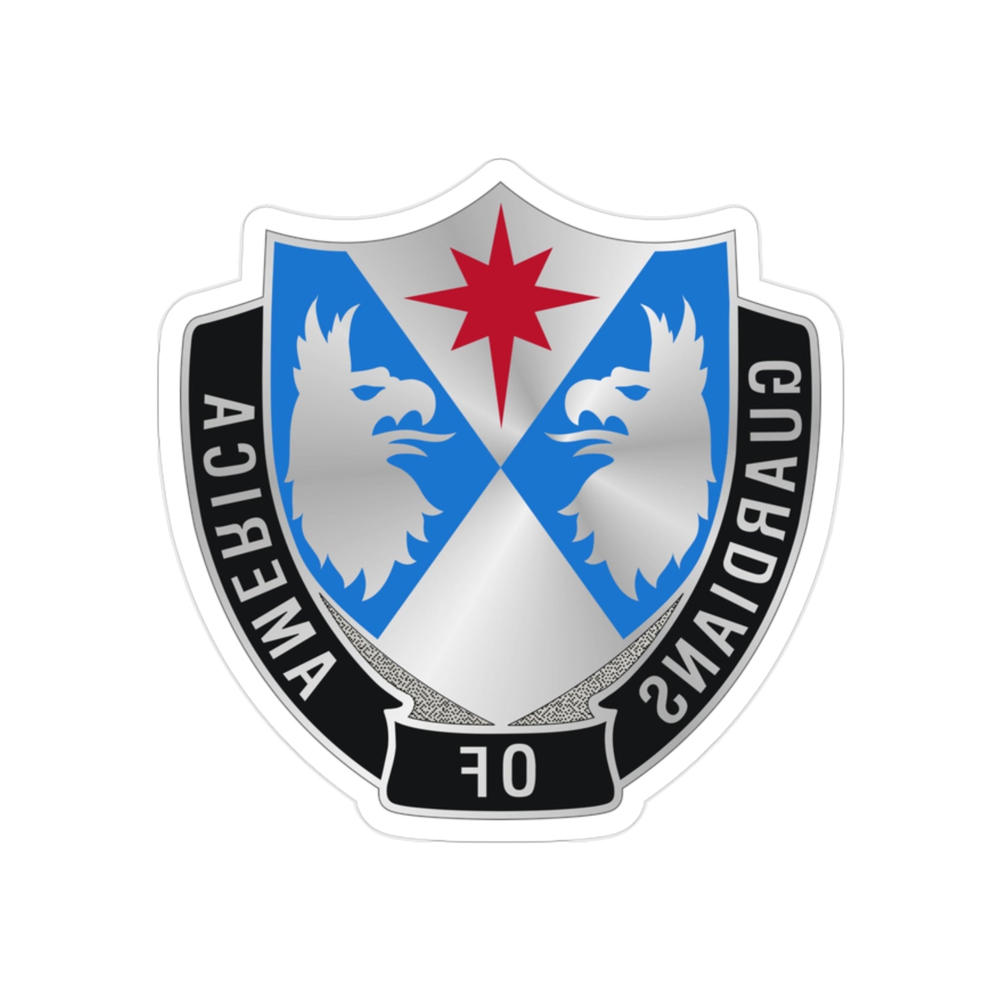 308th Military Intelligence Battalion 2 (U.S. Army) REVERSE PRINT Transparent STICKER-2" × 2"-The Sticker Space