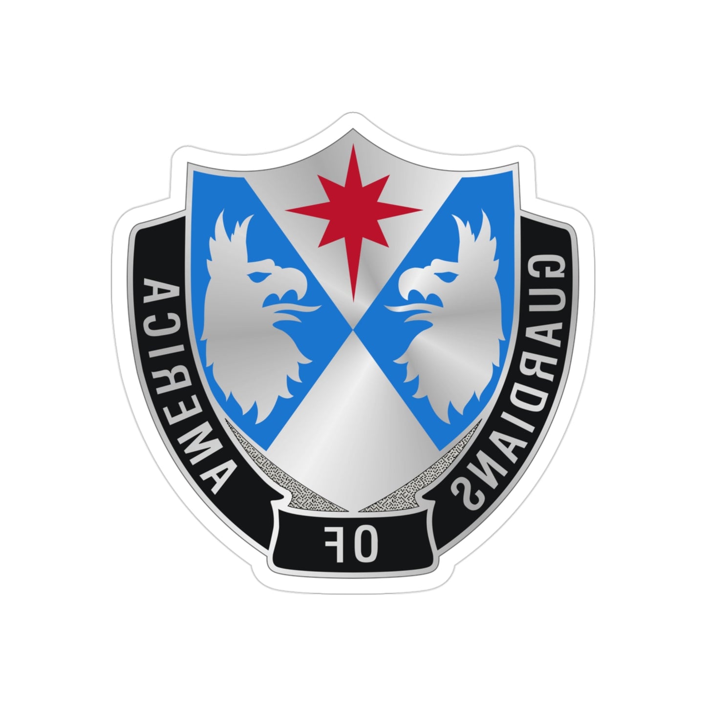 308th Military Intelligence Battalion 2 (U.S. Army) REVERSE PRINT Transparent STICKER-3" × 3"-The Sticker Space