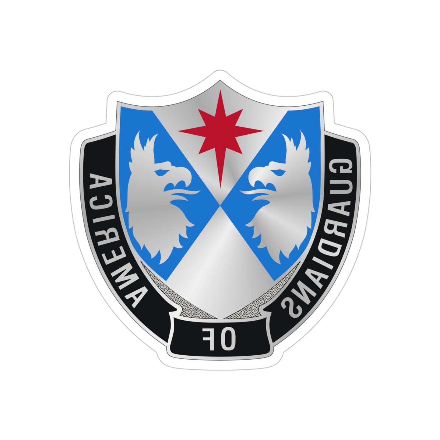 308th Military Intelligence Battalion 2 (U.S. Army) REVERSE PRINT Transparent STICKER-4" × 4"-The Sticker Space