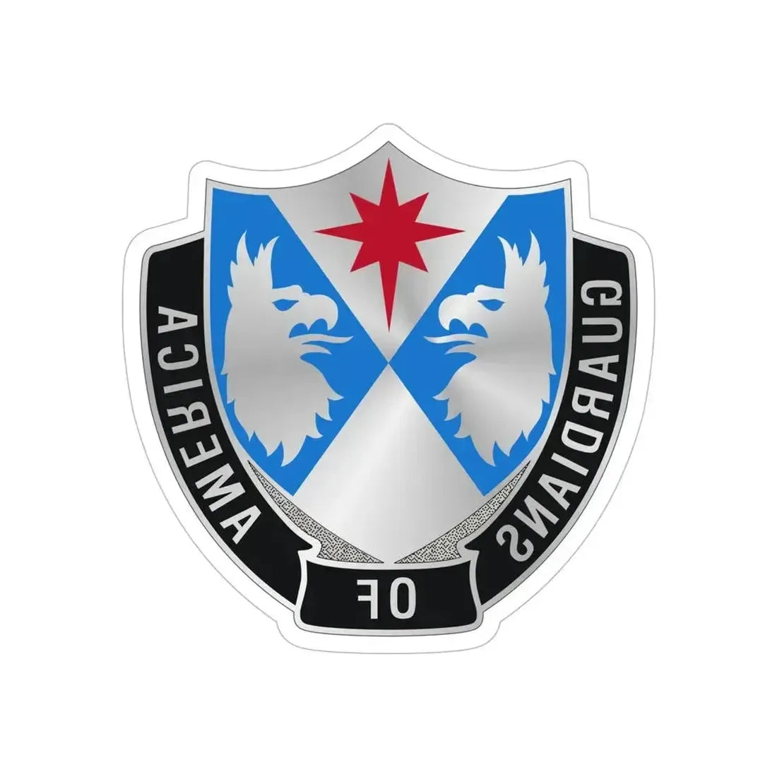 308th Military Intelligence Battalion 2 (U.S. Army) REVERSE PRINT Transparent Die-Cut STICKER 6 Inch Die-Cut Transparent - The Sticker Space