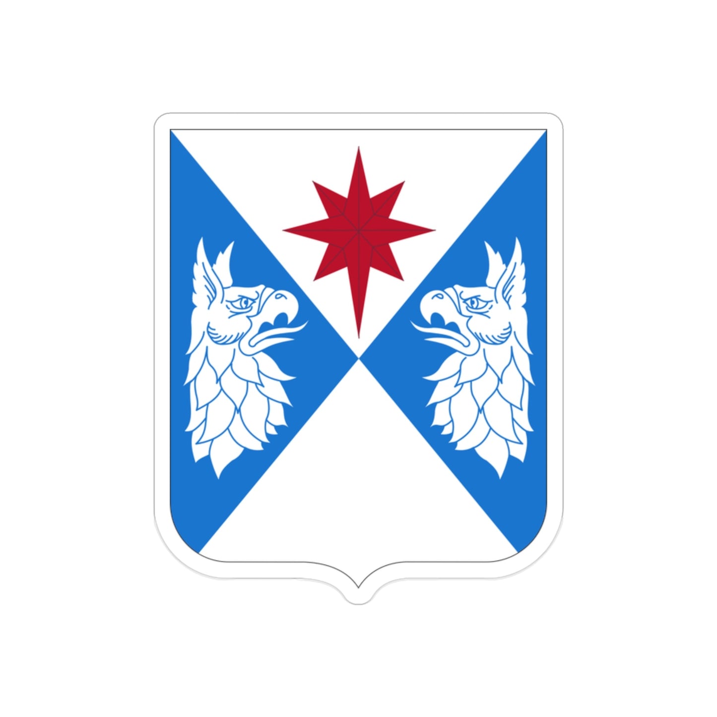 308th Military Intelligence Battalion (U.S. Army) REVERSE PRINT Transparent STICKER-2" × 2"-The Sticker Space