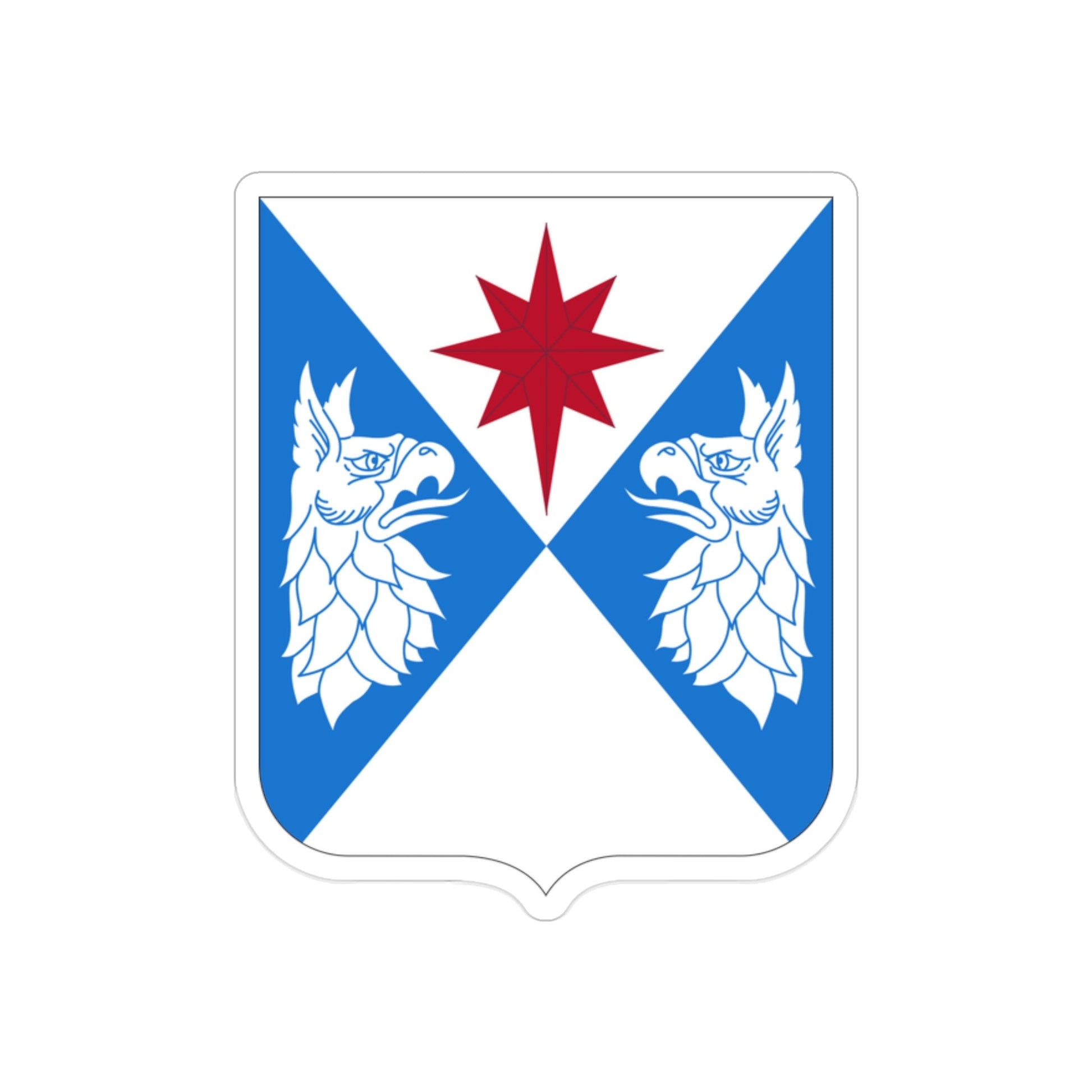 308th Military Intelligence Battalion (U.S. Army) REVERSE PRINT Transparent STICKER-2" × 2"-The Sticker Space