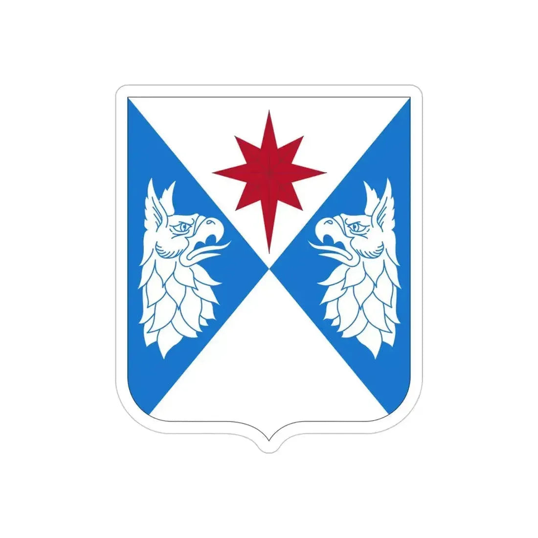 308th Military Intelligence Battalion (U.S. Army) REVERSE PRINT Transparent Die-Cut STICKER 4 Inch Die-Cut Transparent - The Sticker Space