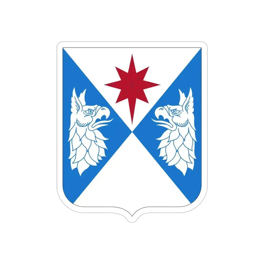 308th Military Intelligence Battalion (U.S. Army) REVERSE PRINT Transparent Die-Cut STICKER 5 Inch Die-Cut Transparent - The Sticker Space