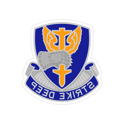 309 Aviation Battalion 2 (U.S. Army) REVERSE PRINT Transparent STICKER-3" × 3"-The Sticker Space