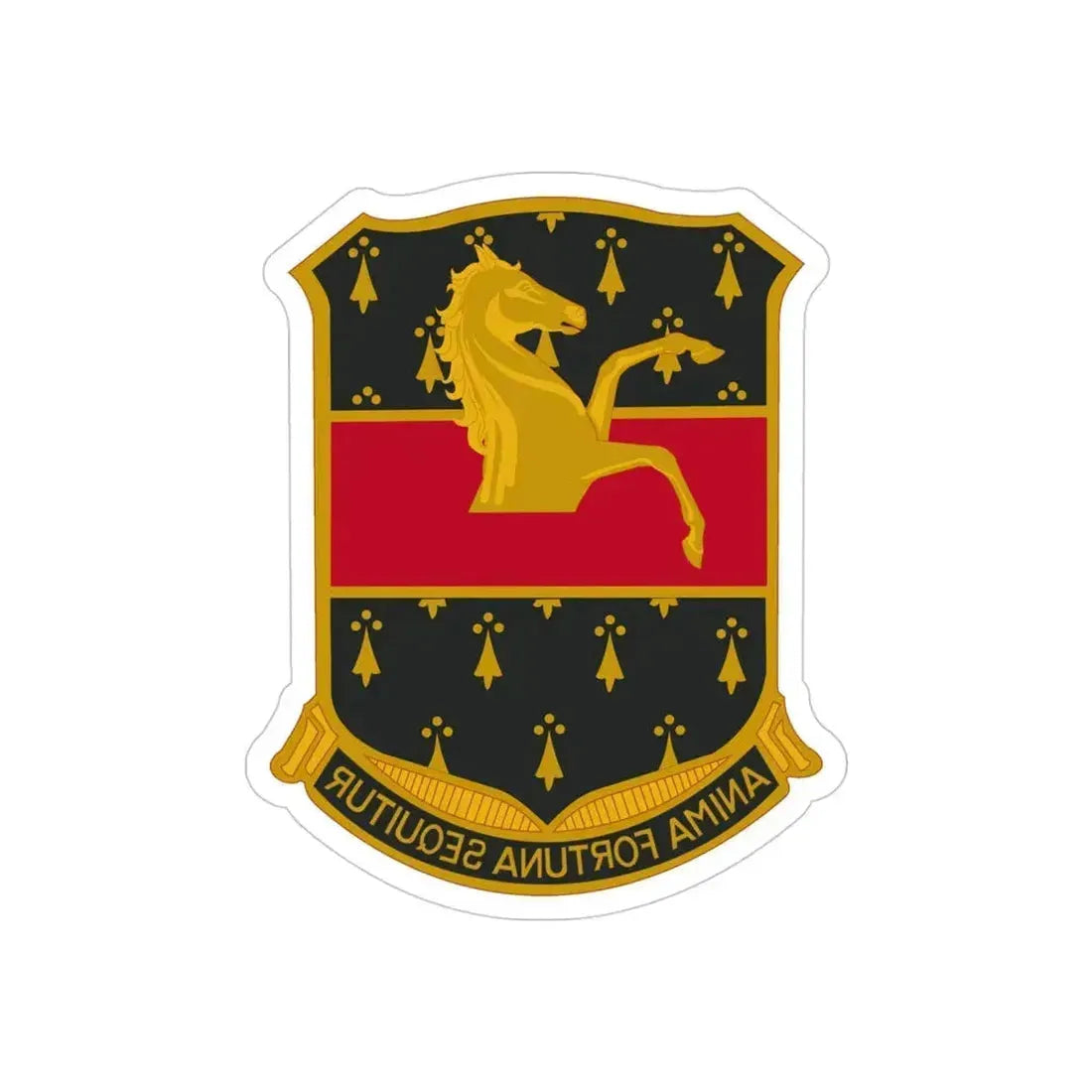 309 Cavalry Regiment (U.S. Army) REVERSE PRINT Transparent Die-Cut STICKER 4 Inch Die-Cut Transparent - The Sticker Space