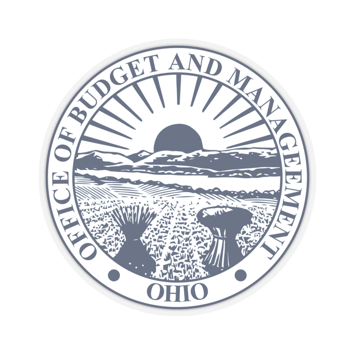 Seal of the Ohio Office of Budget and Management - STICKER Vinyl Kiss-Cut Decal