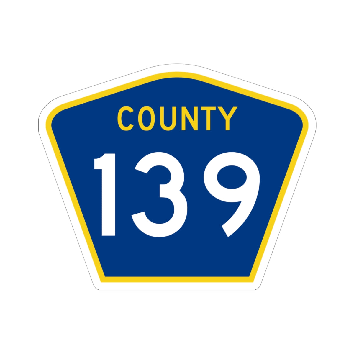 County 139 MN (Minnesota) (Road Sign) STICKER Vinyl Kiss-Cut Decal