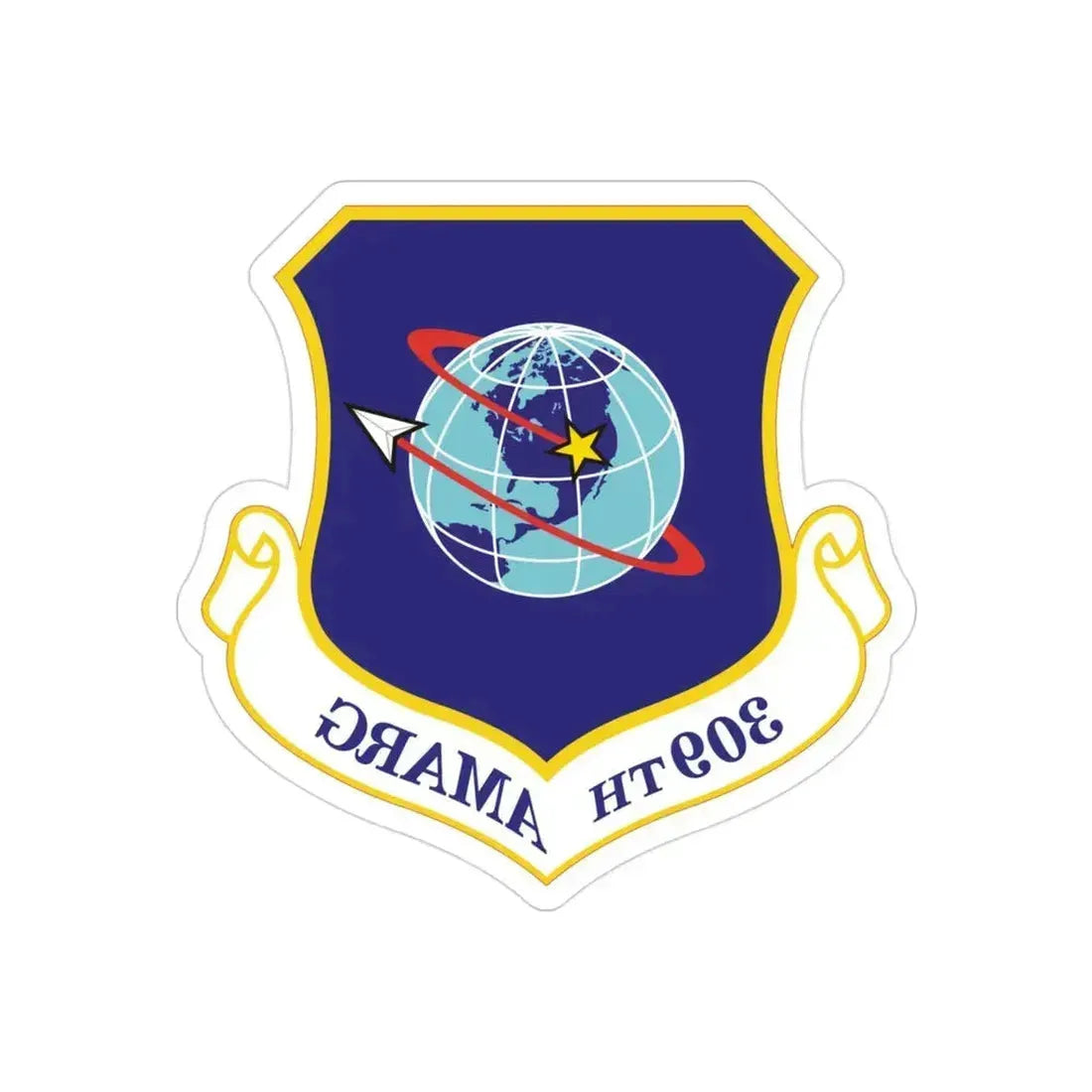 309th Aerospace Maintenance & Regeneration Group (U.S. Air Force) REVERSE PRINT Transparent Die-Cut STICKER 3 Inch Die-Cut Transparent - The Sticker Space
