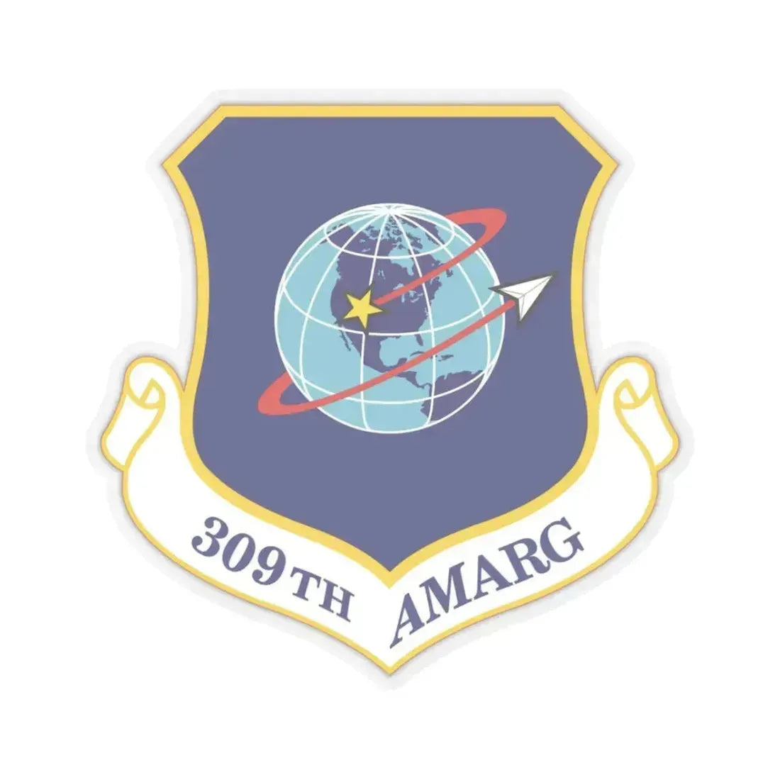 309th Aerospace Maintenance & Regeneration Group (U.S. Air Force) STICKER Vinyl Kiss-Cut Decal 3 Inch Transparent - The Sticker Space
