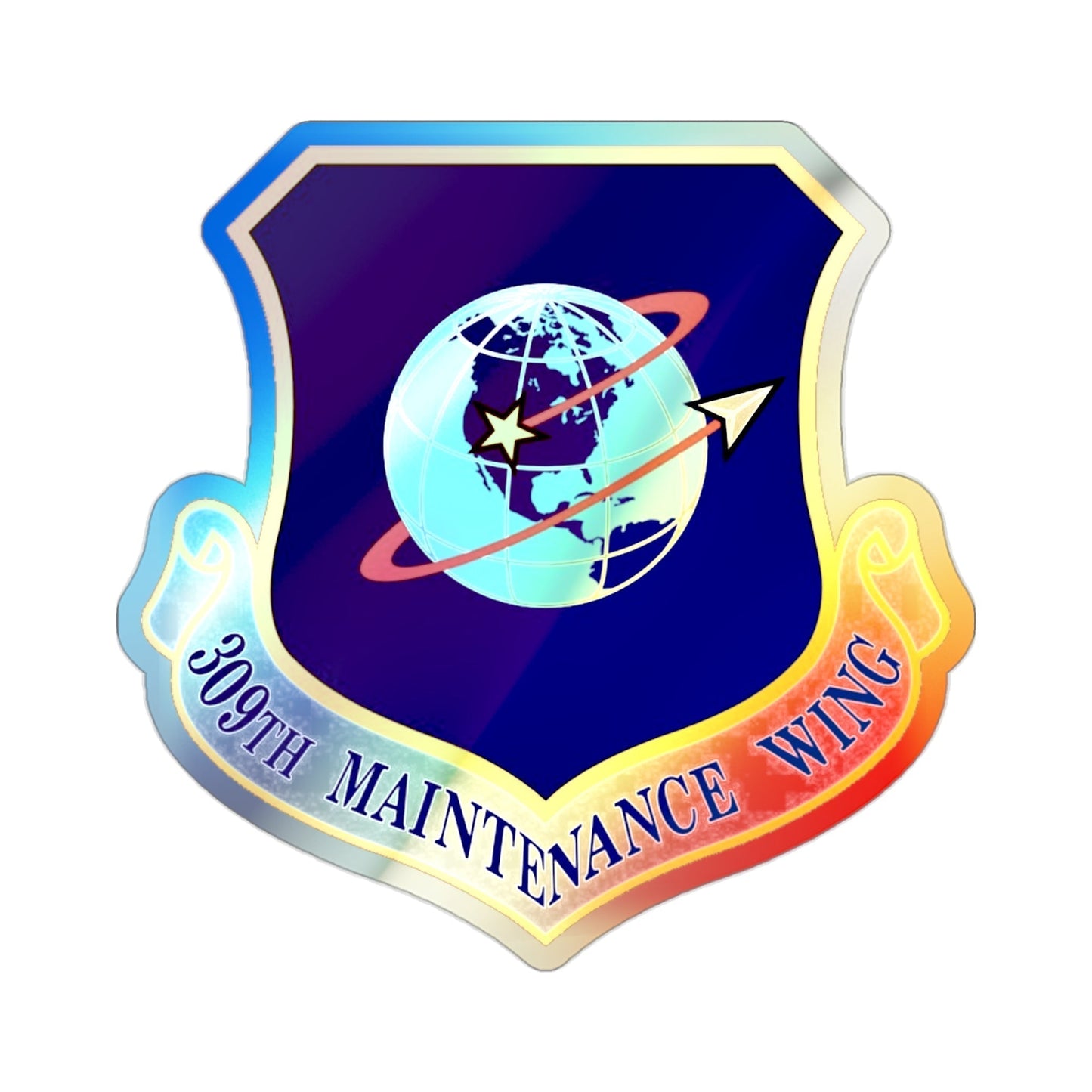 309th Maintenance Wing (U.S. Air Force) Holographic STICKER Die-Cut Vinyl Decal-2 Inch-The Sticker Space