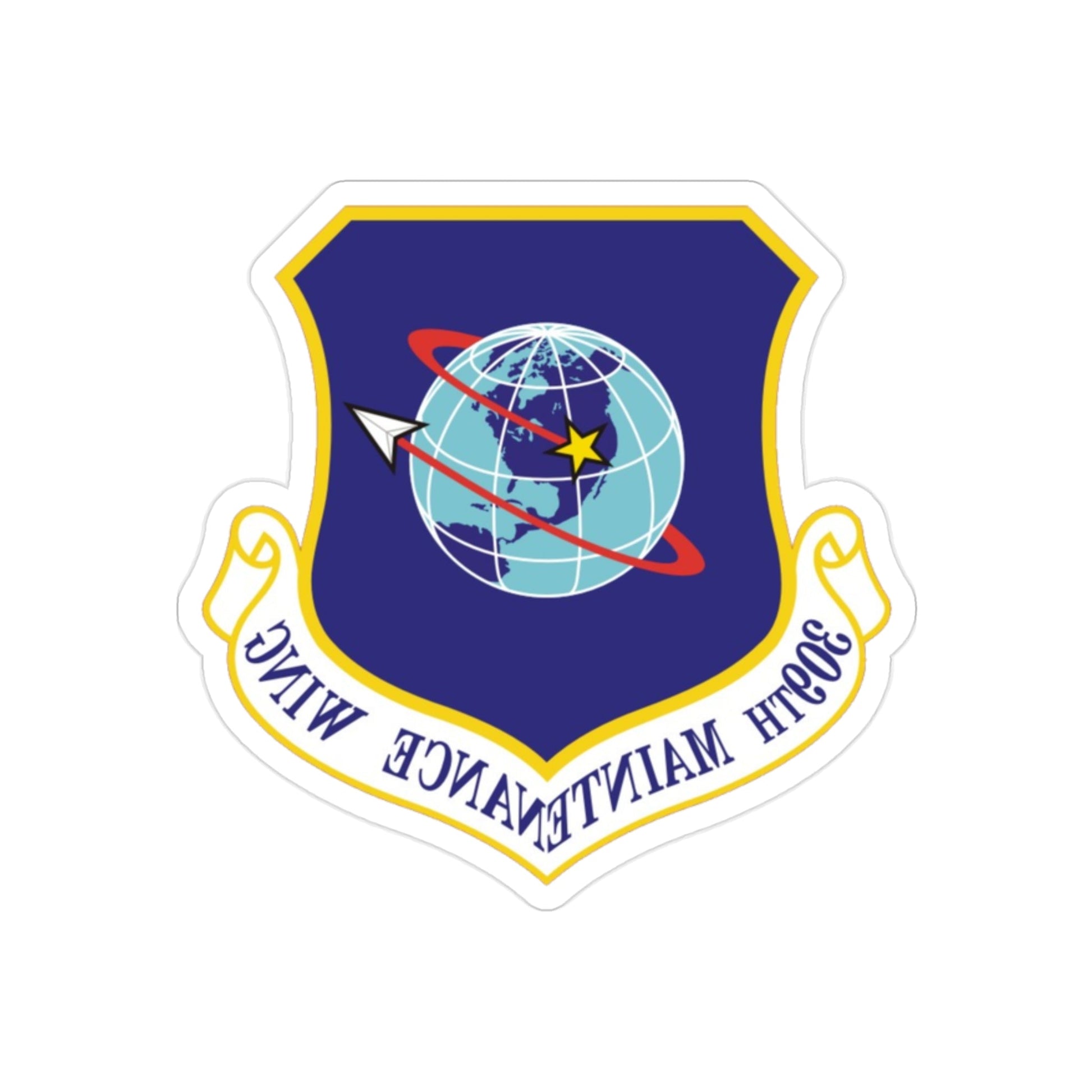 309th Maintenance Wing (U.S. Air Force) REVERSE PRINT Transparent STICKER-2" × 2"-The Sticker Space