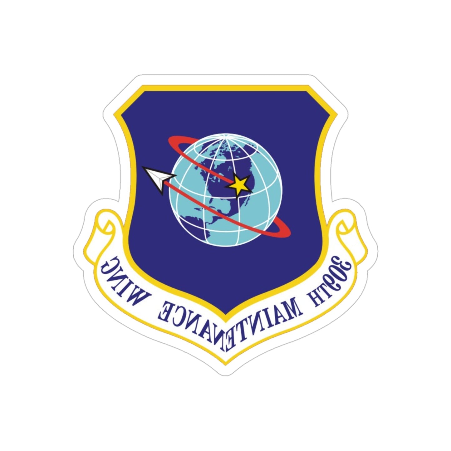 309th Maintenance Wing (U.S. Air Force) REVERSE PRINT Transparent STICKER-4" × 4"-The Sticker Space