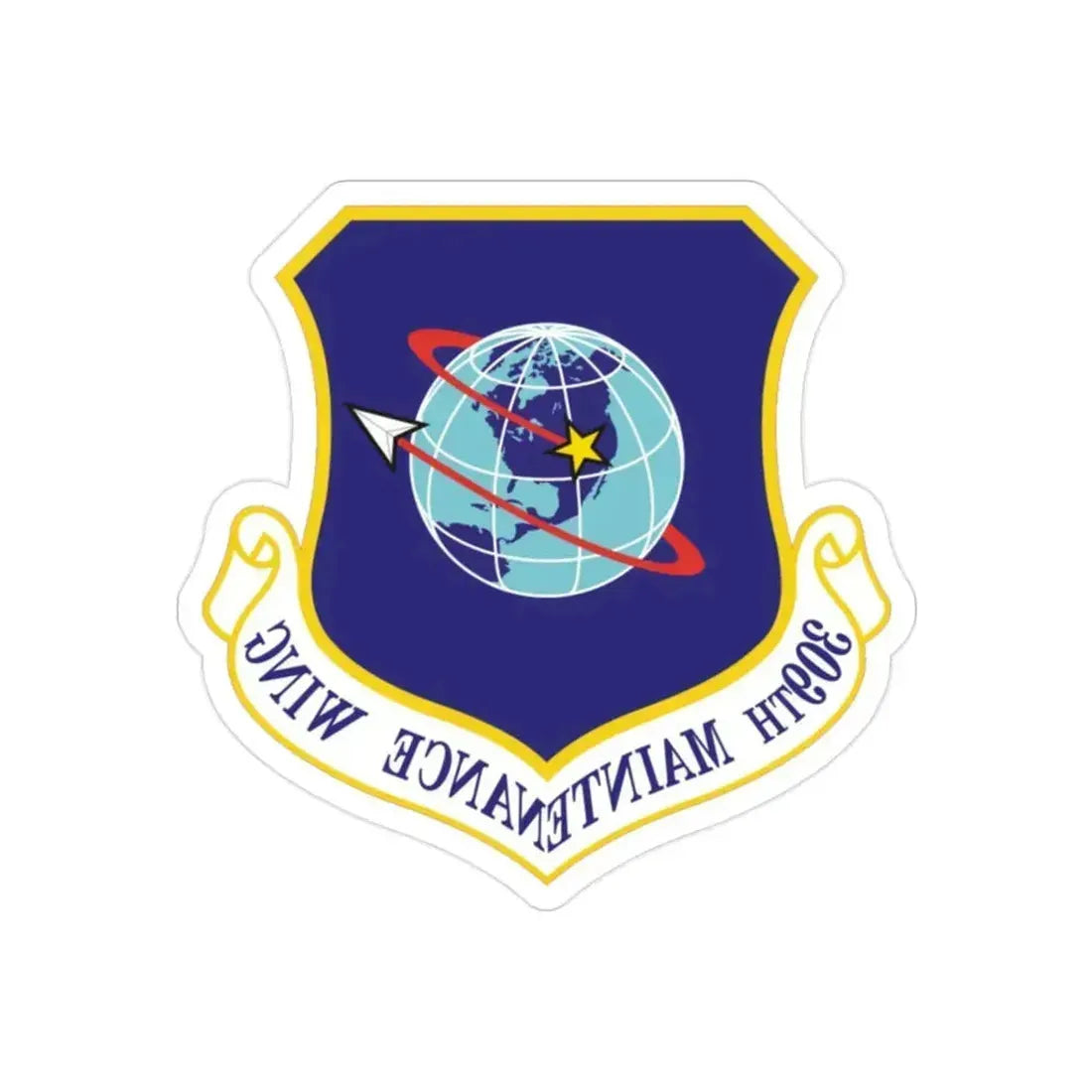 309th Maintenance Wing (U.S. Air Force) REVERSE PRINT Transparent Die-Cut STICKER 2 Inch Die-Cut Transparent - The Sticker Space