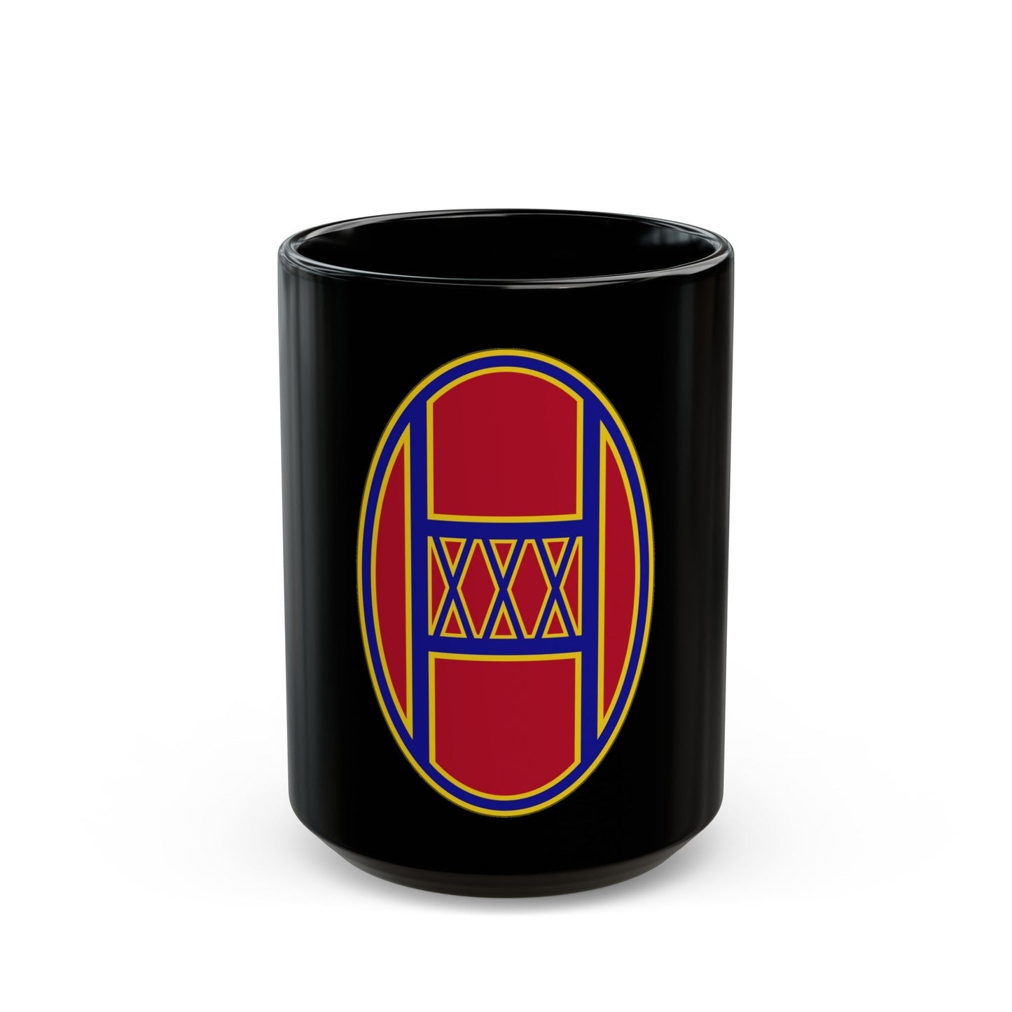 30th Armored Brigade (U.S. Army) Black Coffee Mug-15oz-The Sticker Space