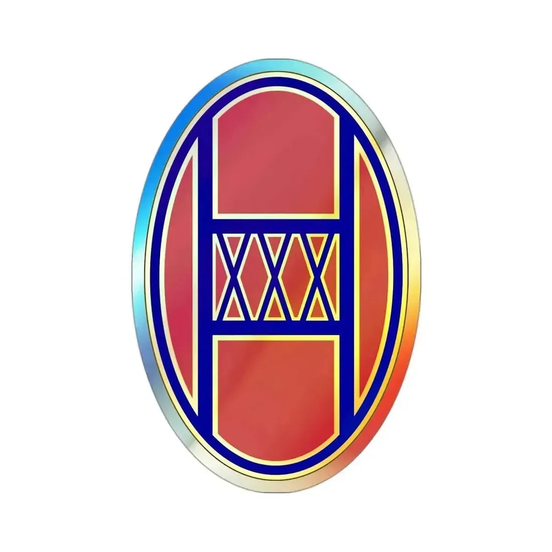 30th Armored Brigade (U.S. Army) Holographic STICKER Die-Cut Vinyl Decal 3 Inch Holographic - The Sticker Space