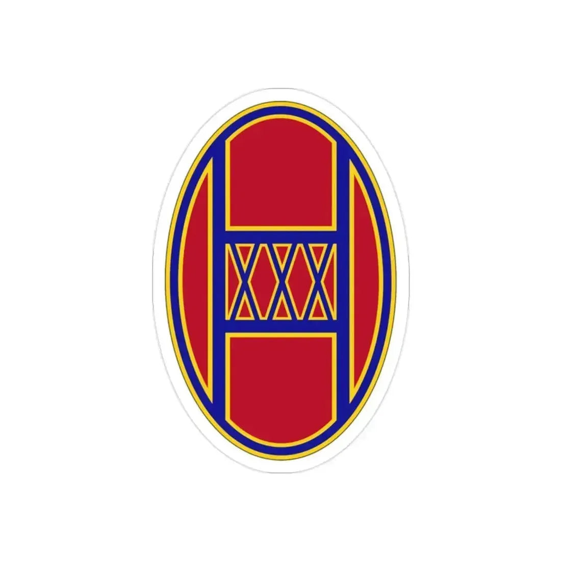 30th Armored Brigade (U.S. Army) REVERSE PRINT Transparent Die-Cut STICKER 2 Inch Die-Cut Transparent - The Sticker Space