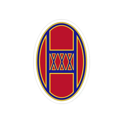 30th Armored Brigade (U.S. Army) REVERSE PRINT Transparent Die-Cut STICKER 2 Inch Die-Cut Transparent - The Sticker Space