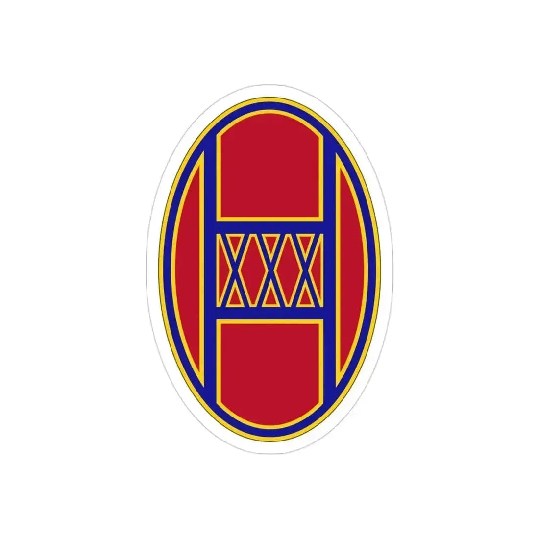 30th Armored Brigade (U.S. Army) REVERSE PRINT Transparent Die-Cut STICKER 3 Inch Die-Cut Transparent - The Sticker Space