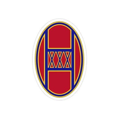 30th Armored Brigade (U.S. Army) REVERSE PRINT Transparent Die-Cut STICKER 3 Inch Die-Cut Transparent - The Sticker Space