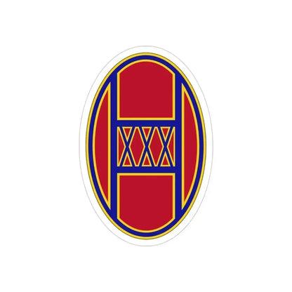 30th Armored Brigade (U.S. Army) REVERSE PRINT Transparent Die-Cut STICKER 4 Inch Die-Cut Transparent - The Sticker Space