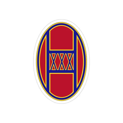 30th Armored Brigade (U.S. Army) REVERSE PRINT Transparent Die-Cut STICKER 5 Inch Die-Cut Transparent - The Sticker Space