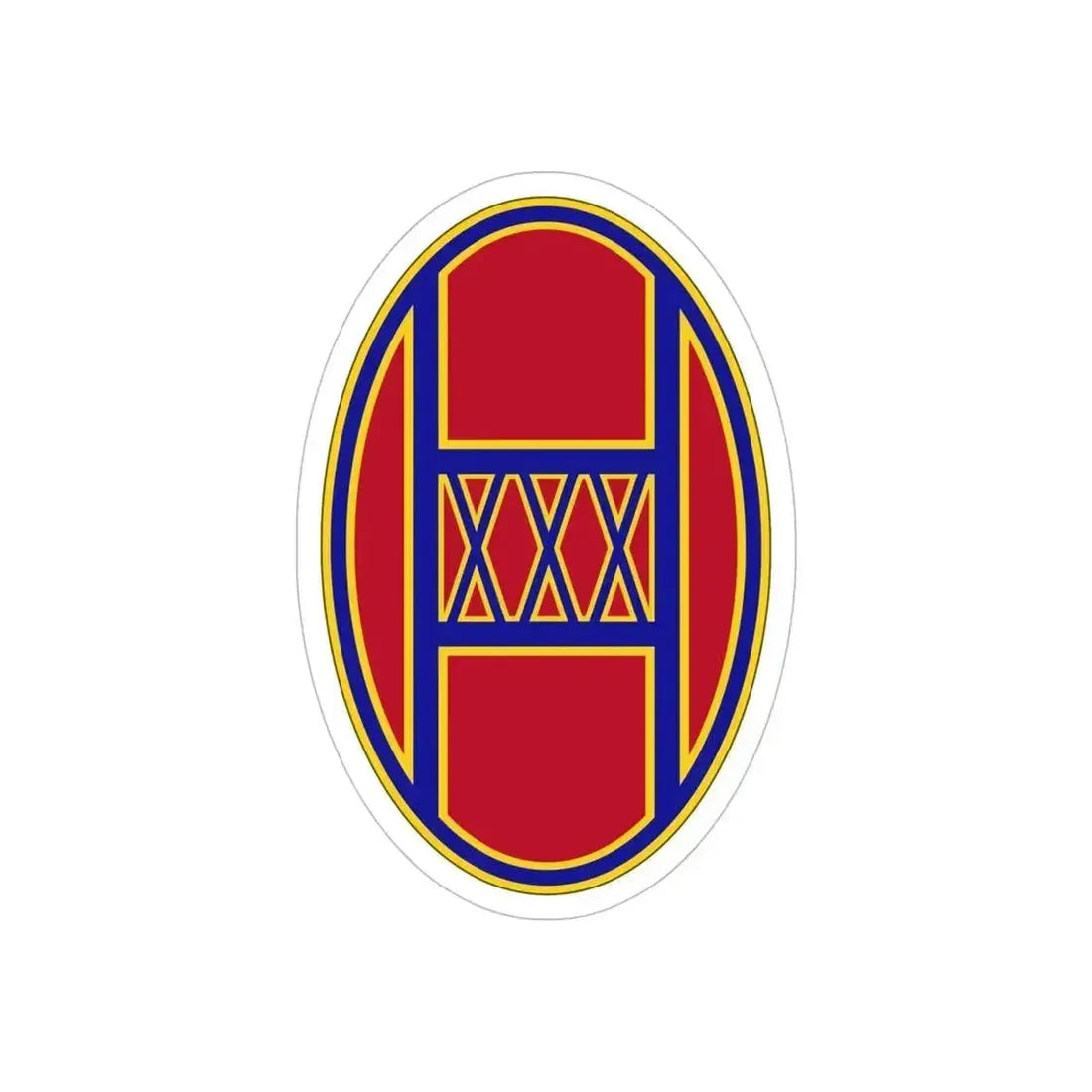 30th Armored Brigade (U.S. Army) REVERSE PRINT Transparent Die-Cut STICKER 6 Inch Die-Cut Transparent - The Sticker Space