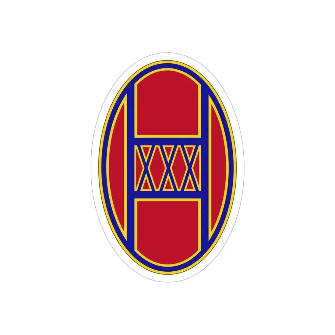 30th Armored Brigade (U.S. Army) REVERSE PRINT Transparent Die-Cut STICKER - The Sticker Space