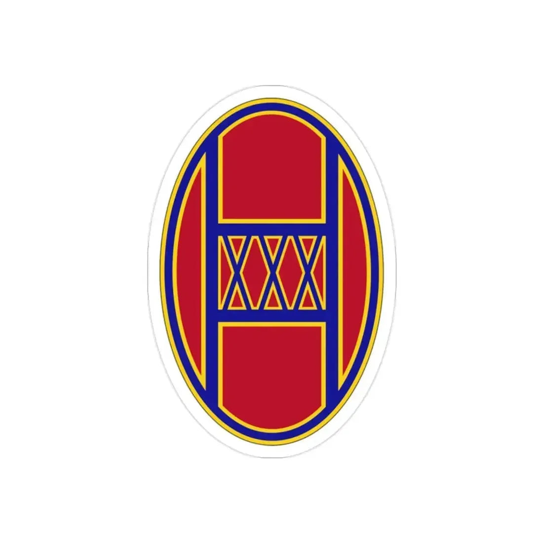 30th Armored Brigade (U.S. Army) REVERSE PRINT Transparent Die-Cut STICKER - The Sticker Space