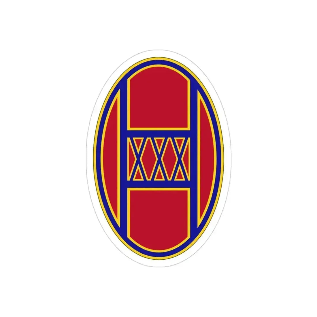 30th Armored Brigade (U.S. Army) REVERSE PRINT Transparent Die-Cut STICKER - The Sticker Space