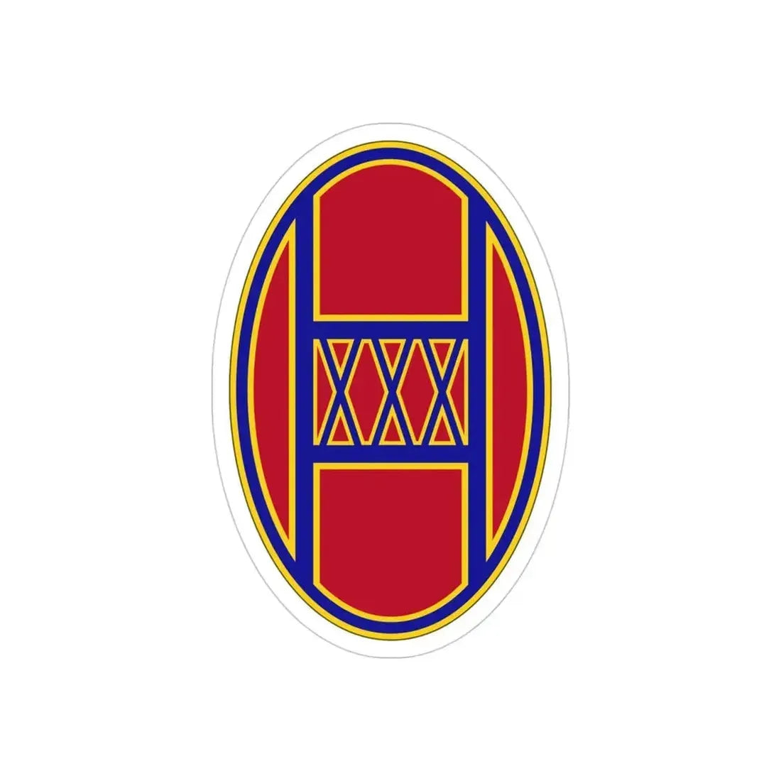 30th Armored Brigade (U.S. Army) REVERSE PRINT Transparent Die-Cut STICKER - The Sticker Space